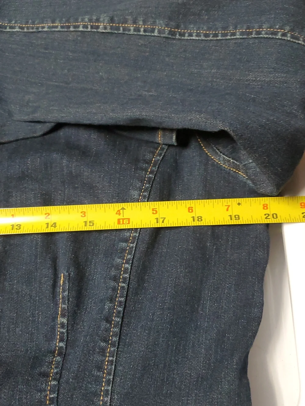 Lauren Ralph Lauren Peplum Denim Jacket Size 12 Dark Wash Spring Layering Preppy - Picture 10 of 13